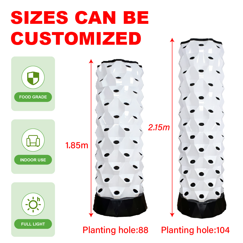 Hydroponic Tower - ถังน้ำพลาสติกขนาด 30 ลิตร ดีไซน์ทันสมัย สำหรับระบบปลูกผักแบบไฮโดรโปนิกส์แนวตั้งในร่ม เหมาะสำหรับโรงเรือน