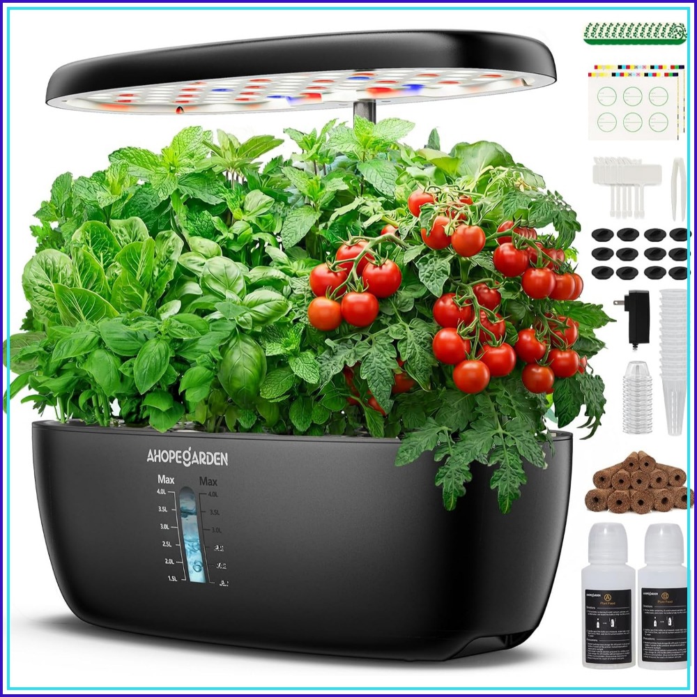 Indoor Garden Kit - สวนไฮโดรโปนิกส์ 12 ช่อง พร้อมไฟปลูกต้นไม้ LED ชุดปลูกสมุนไพรในร่ม
