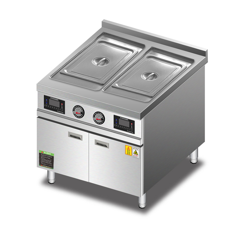 Smart Pot - เครื่องอุ่นซุปแบบเหนี่ยวนำเชิงพาณิชย์ หม้อคู่ พร้อมระบบควบคุมอุณหภูมิอัจฉริยะสำหรับต้มบะหมี่และอุ่นอาหาร