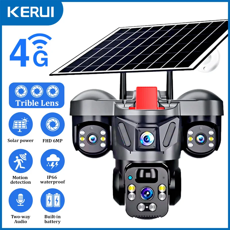 Garden Camera - กล้องวงจรปิด KERUI Outdoor PTZ 6MP 4G
