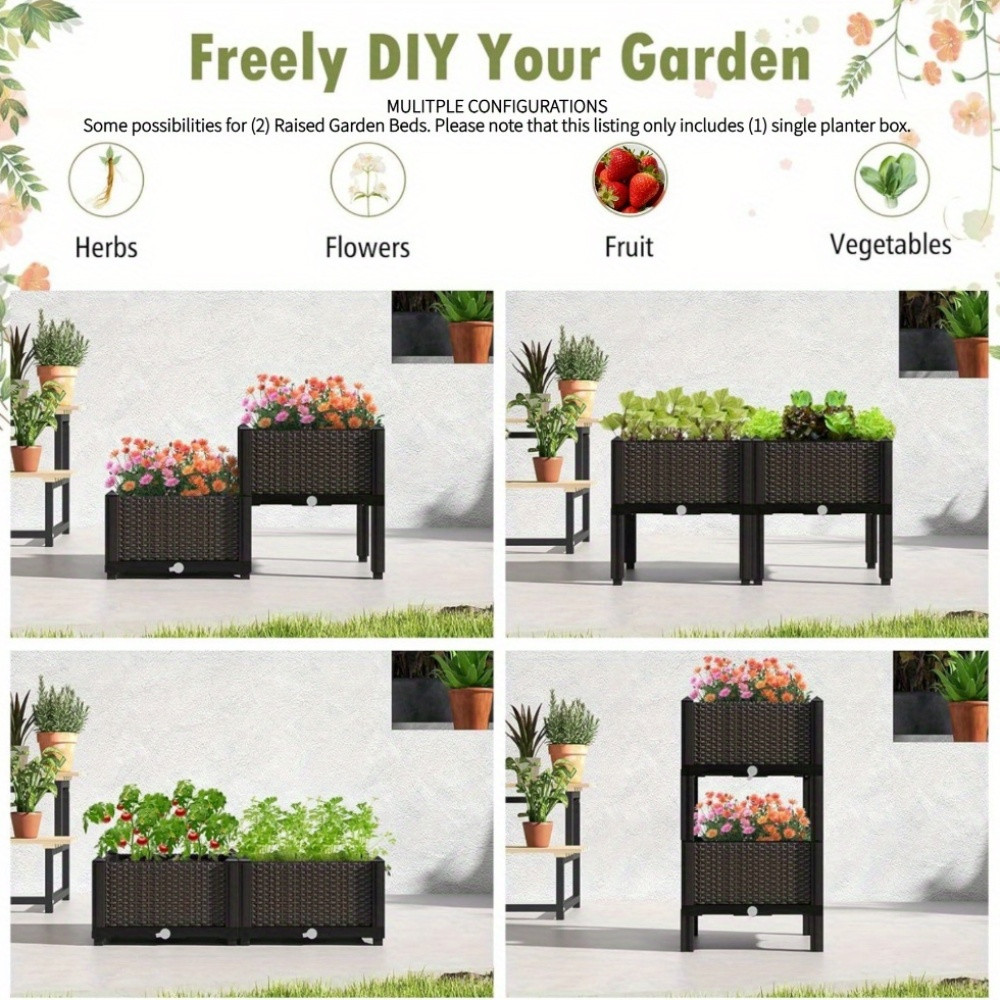 กระถางปลูกต้นไม้ยกพื้นพร้อมระบ - Self Watering Planter บทวิจารณ์และราคา